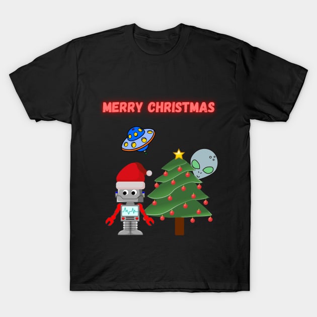 An Alien Christmas T-Shirt by gmonpod11@gmail.com